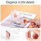Rose Color Office Supplies Set Acrylic Stapler Set Staple Remover, Tape Holder, 2 Ballpoint Pen, Scissor, Binder/Paper Clips and 1000pcs Staples.